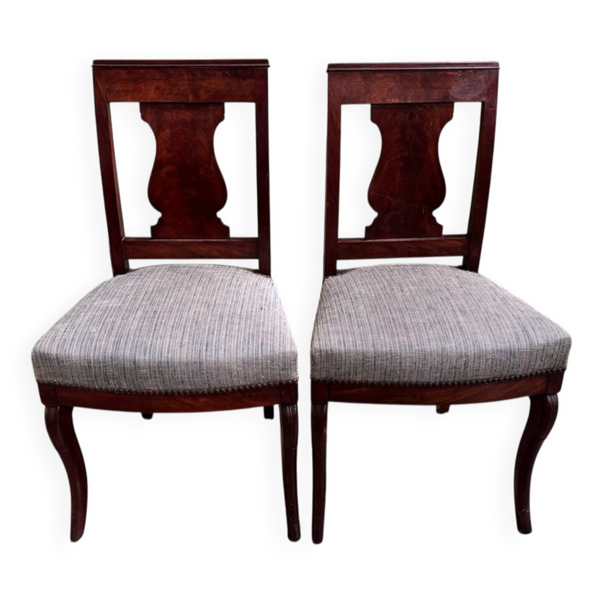 Pair of mahogany chairs circa 1900