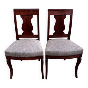 Paire de chaises en acajou - circa