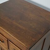Antique Dutch Oak Apothecary Cabinet or Filing Cabinet, 1930s