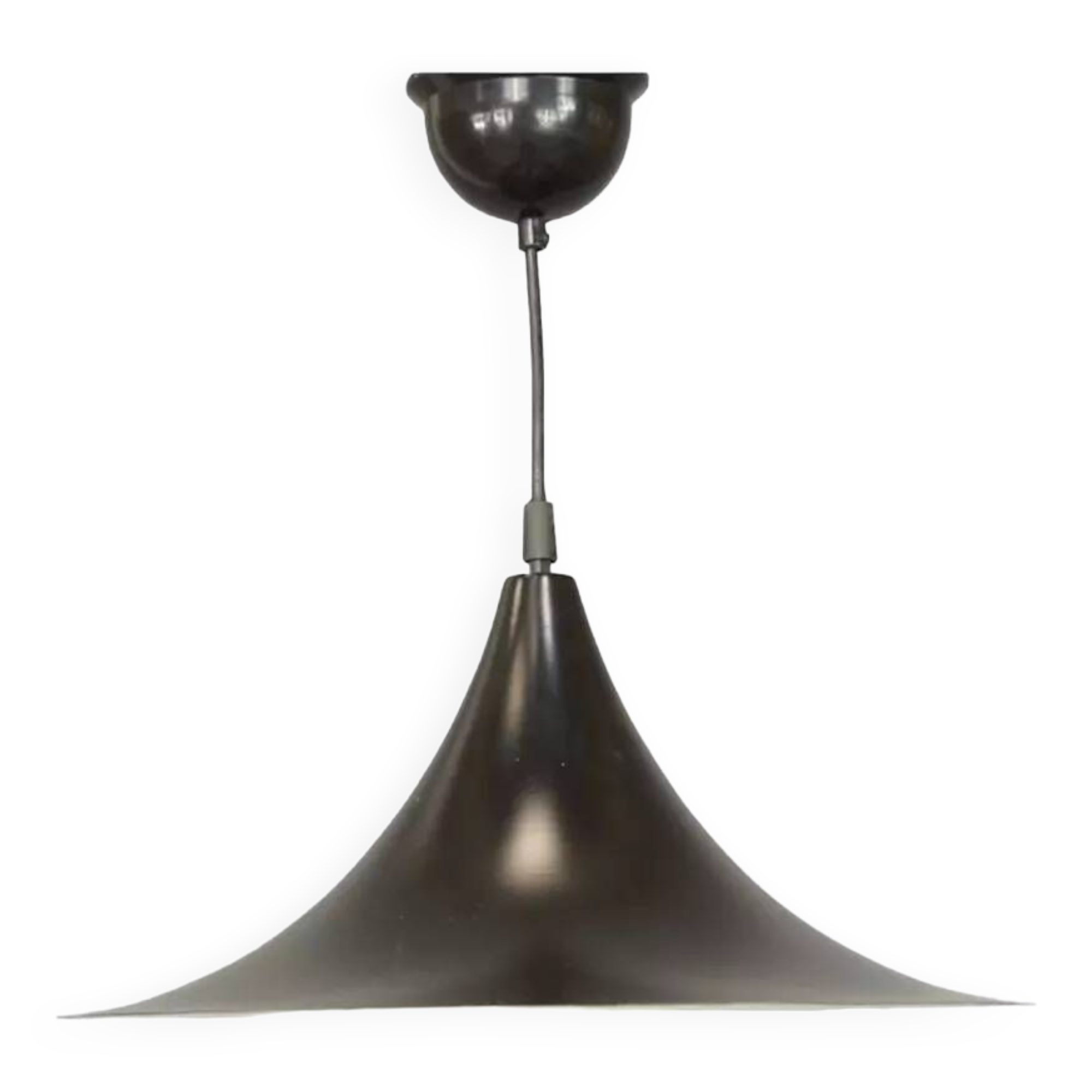 Black lacquered metal pendant light