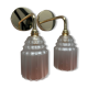 Duo of Art Deco tulip wall lights