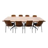 Table à manger ou de conference Mobilier International en palissandre et aluminium de Giancarlo PIRETTI - 1970’ pour 10 personnes
