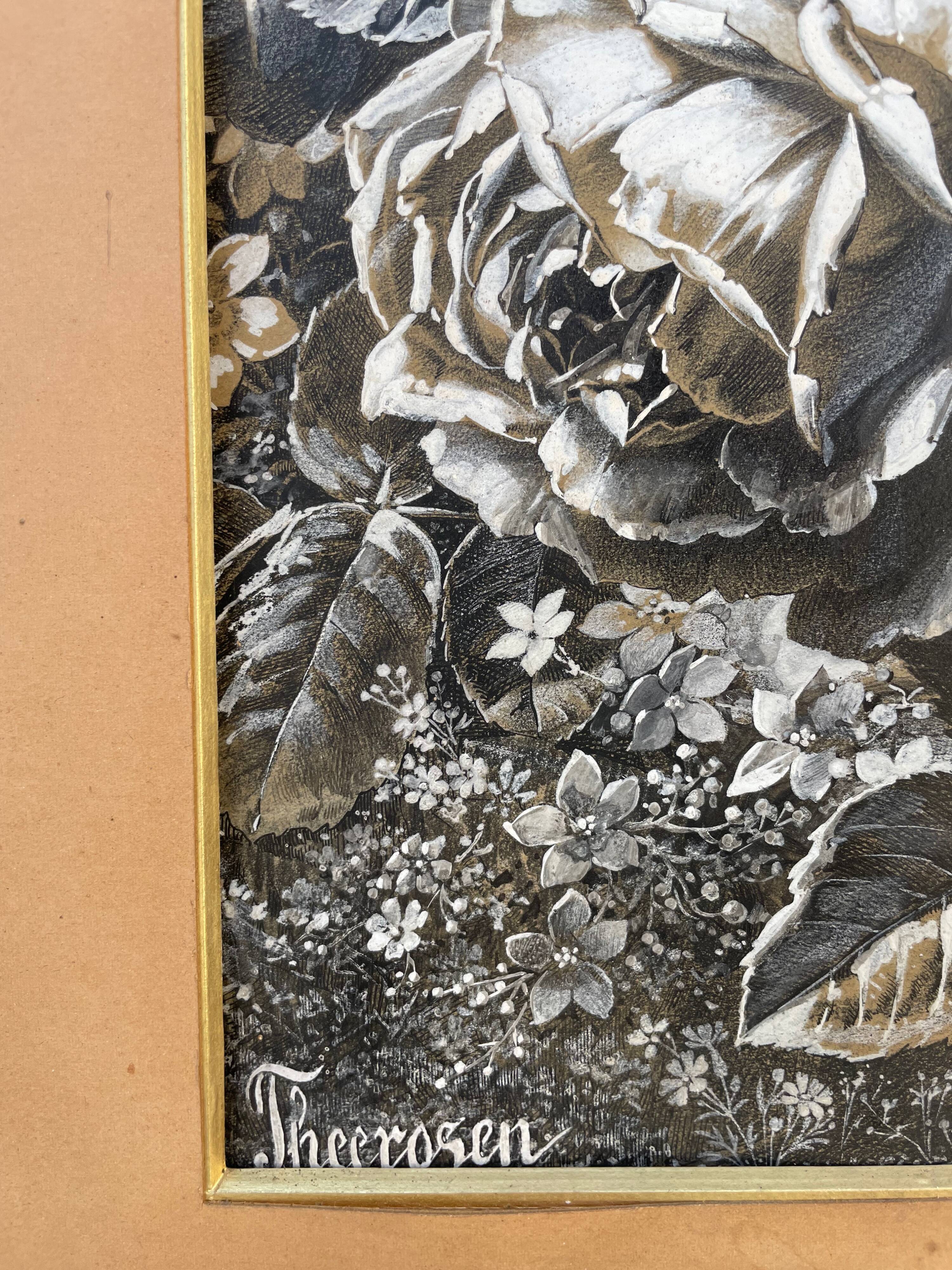 Painting old stauffacher roses, realistic
