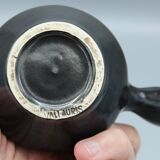 Ancienne ceramique pichet design vintage noir jaune
