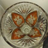Bohemian crystal vase with foot