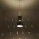 Set of 2 large Mid Century Modern perforated brass pendant lamps