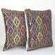 Set of 2 vintage kilim cushion covers 41x41 cm