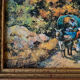 Peinture huile sur toile vintage