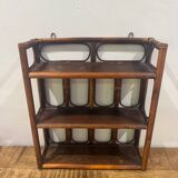 Vintage rattan wall shelf