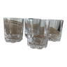 Lot 4 glasses crystal whisky weans france diameter 8 cm height 9 cm
