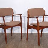 Pair of Danish teak armchairs by Erick Buch 1960