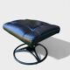 Vintage IKEA Leather Footstool – Circa 1970