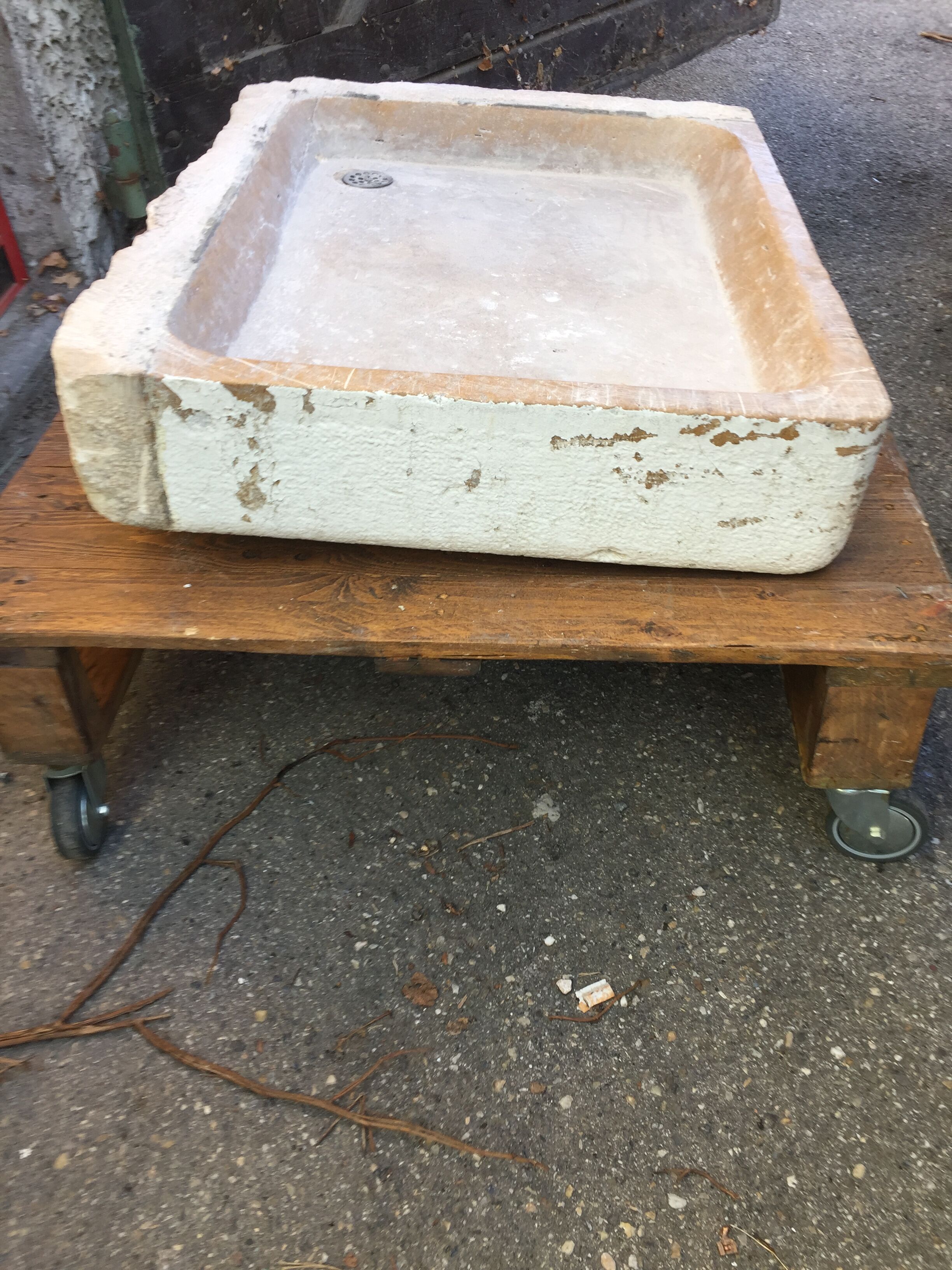 Dressed stone sink