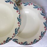 4 hollow plates of Digoin Sarreguemines model Holly 211250