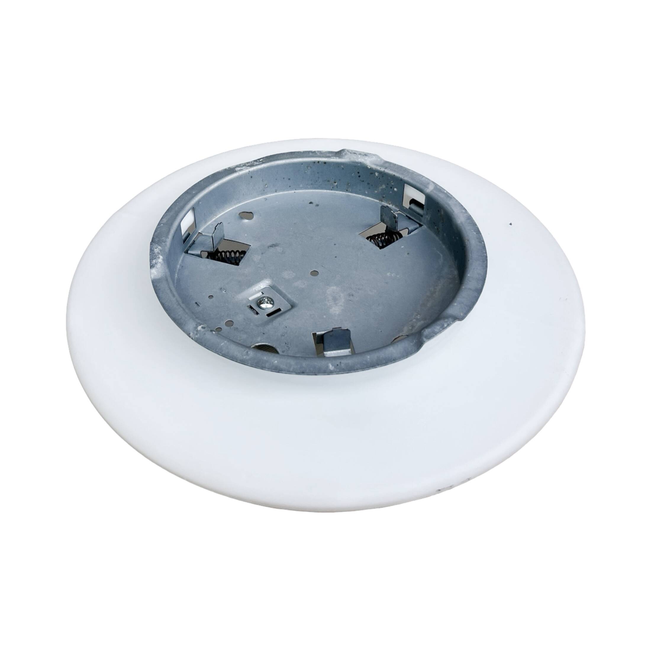 White spherical ceiling lamp HP Leuchten, Germany 1970s