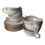 Chauvigny porcelain cups and saucers