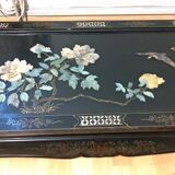 Ancienne table asiatique laque et nacre