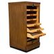 Art Deco Beech Tambour Office Cabinet, Czechoslovakia 1940s
