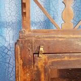 Old art deco display case in Burmese teak