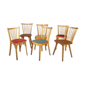 Set of 6 vintage chairs with mismatched bars