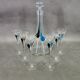 Hand-blown crystal carafe Bohemian Crystalex and a set of six glasses, 1990s.