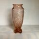 Art deco pink glass vase