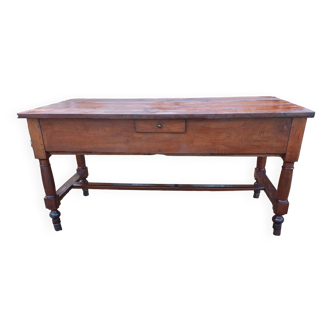 19th Country Farm Table in Cherry Wood