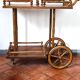 Desserte italienne vintage en olivier et châtaignier