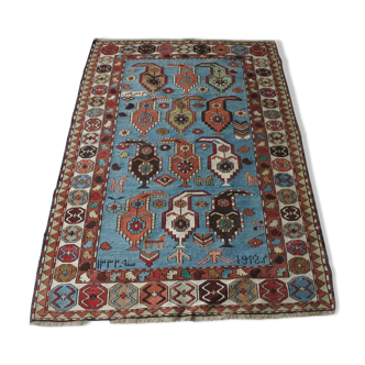 Antique soumak carpet signed and dated 150x106cm