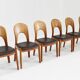 Vintage Danish teak dining chairs by Niels Koefoed set of 6