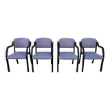 Set of 4 vintage Italian armchairs from the 80s