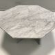 White marble hexagon coffee table, Germany, 1980s