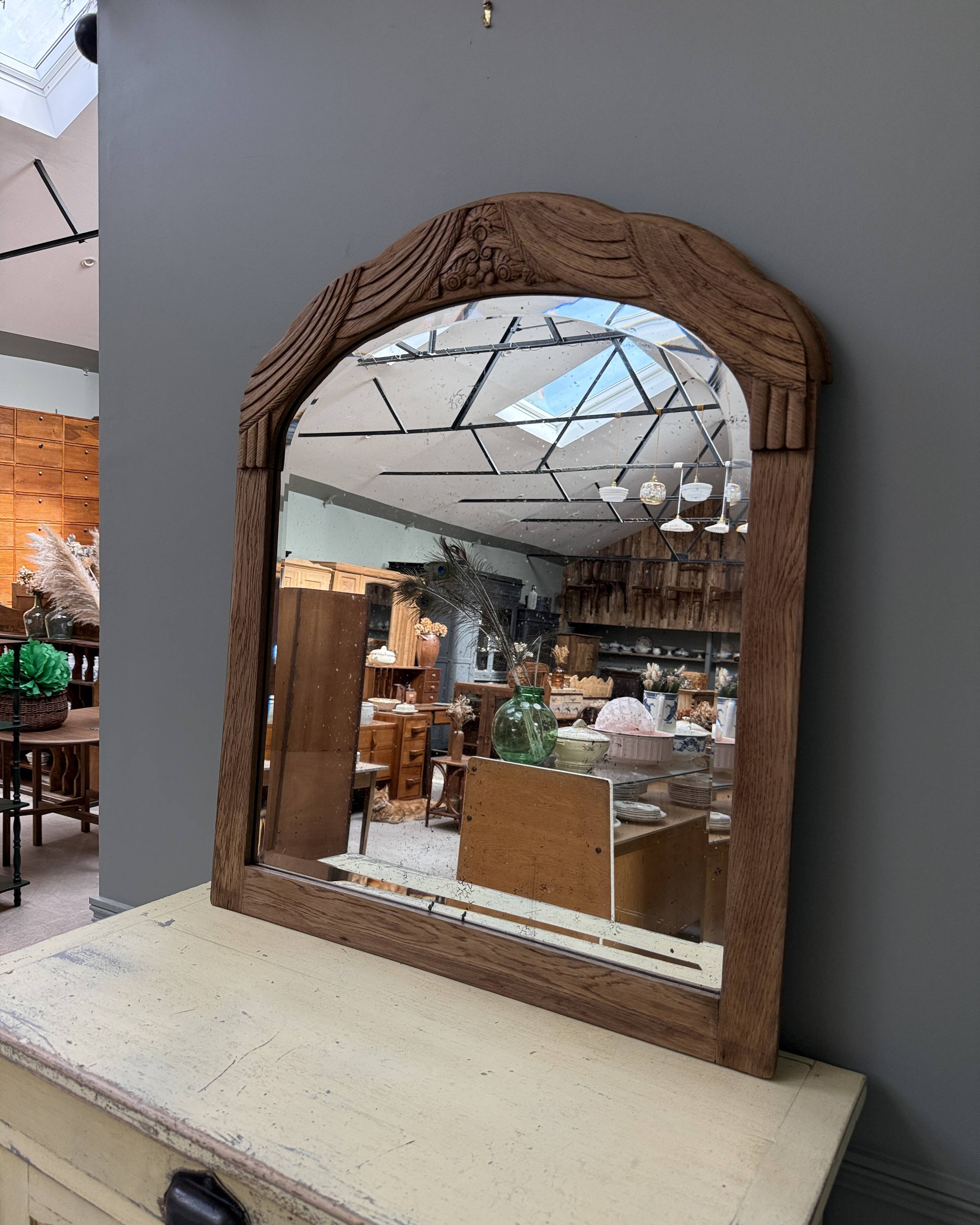 Art Deco oak mirror (renovated)