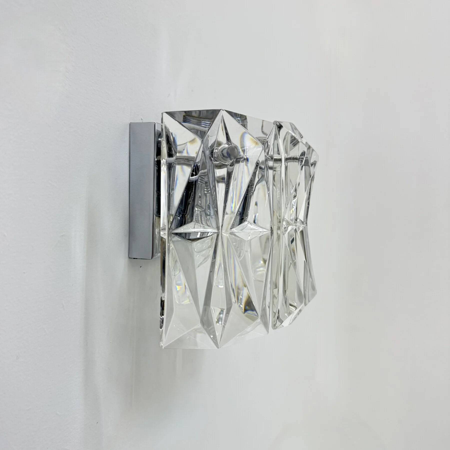 Crystal sconce by Kinkeldey, Germany, 1970s