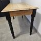Antique farmhouse table in solid oak with turned legs
