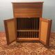 Vintage wooden vinyl turntable cabinet, 1930s style