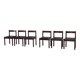 Set of six leather "Carimate" dining chairs by Vico Magistretti for Cassina