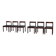 Set of six leather "Carimate" dining chairs by Vico Magistretti for Cassina