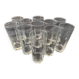 11 grands verres apéritifs / soda  14,5cm