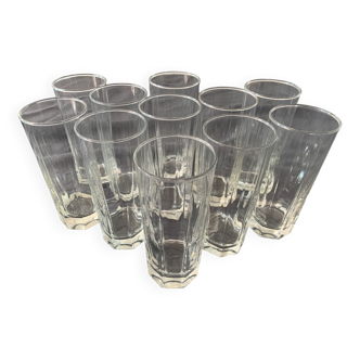 11 large glasses aperitifs / soda 14,5cm