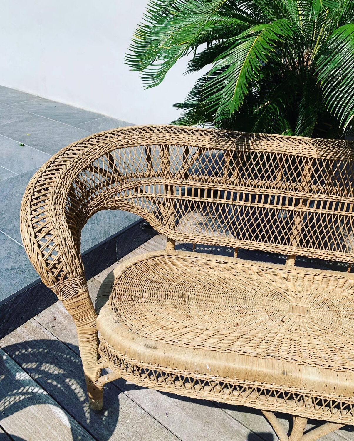 Vintage rattan garden furniture
