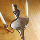 2 appliques murales en bronze argente