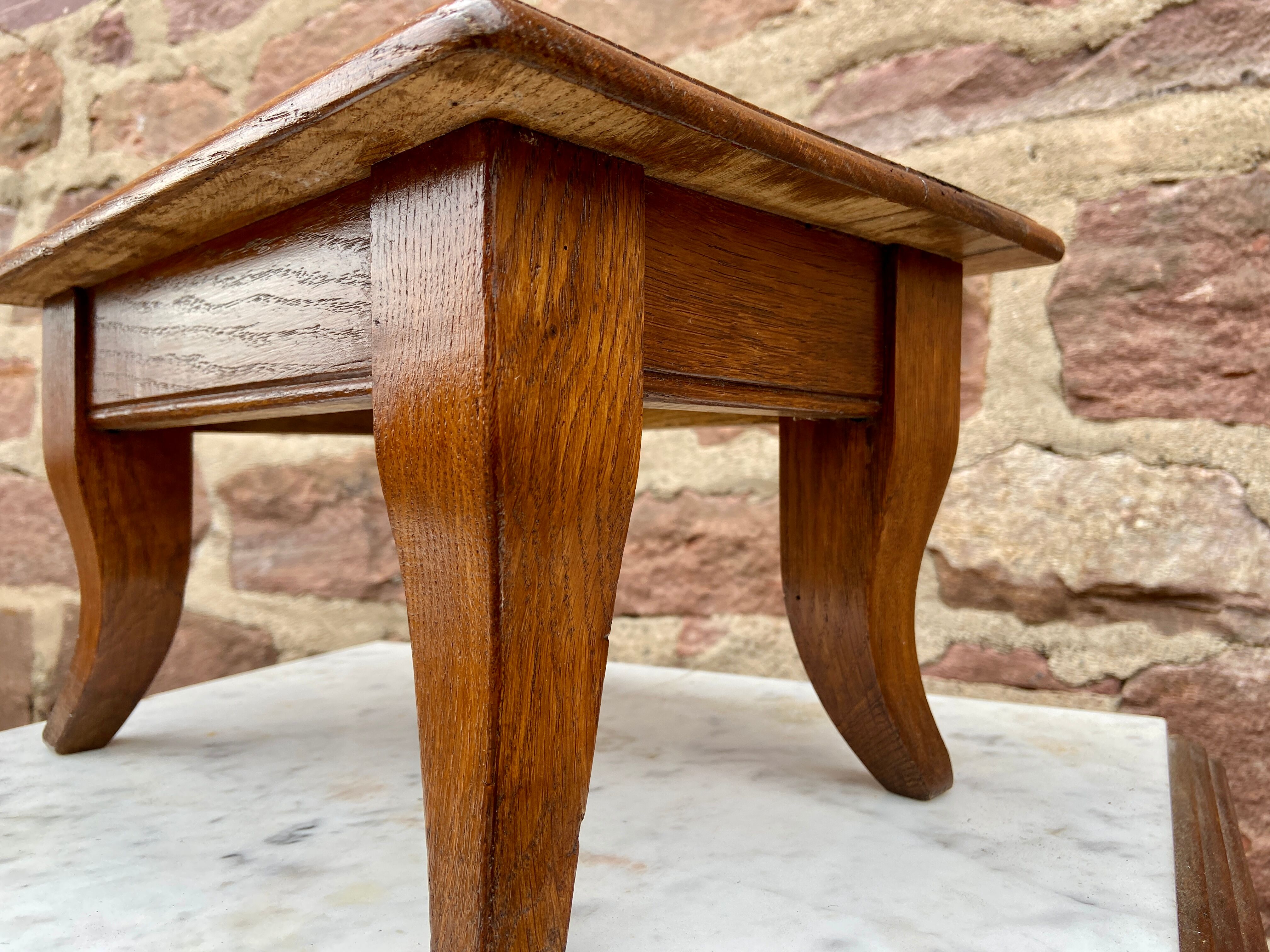 Footrest style rocaille Louis XV 1930 wooden