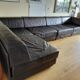 Canapé modulable De Sede DS76 en cuir noir (5 modules)