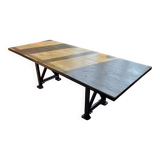 Large industrial style dining table