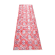 2x8 red floral vintage runner rug, 243x67cm