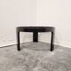 1970s Mid-Century Modern Black Coffee Table with Smoked Glass Top