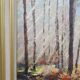 Huile sur toile encadrée signée J. Trassard Soleil landais L 80,5 cm