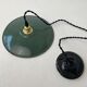 Old industrial blue grey enamelled suspension