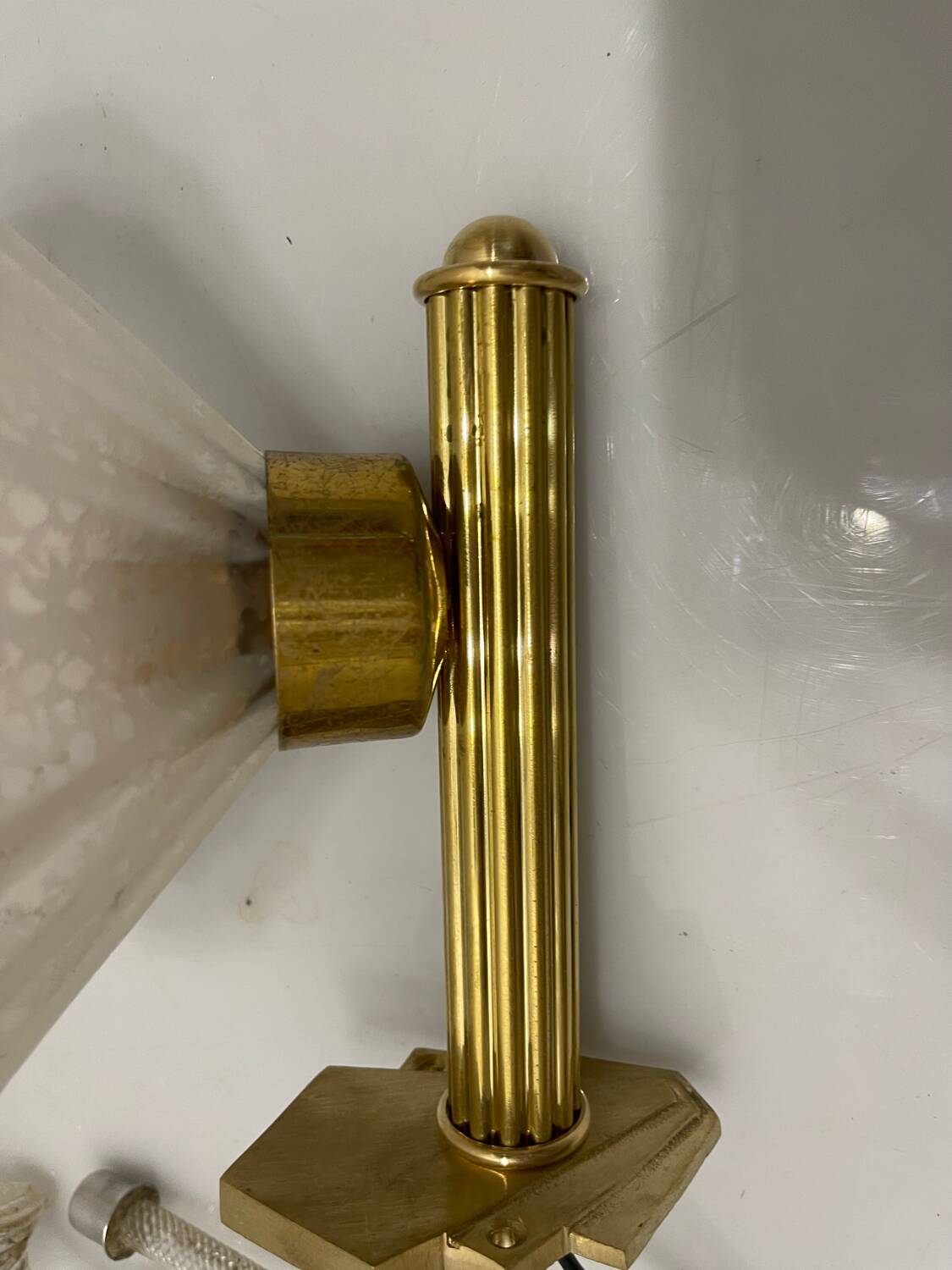 Murano Glass Brass Sconces Set of 3 1950’s